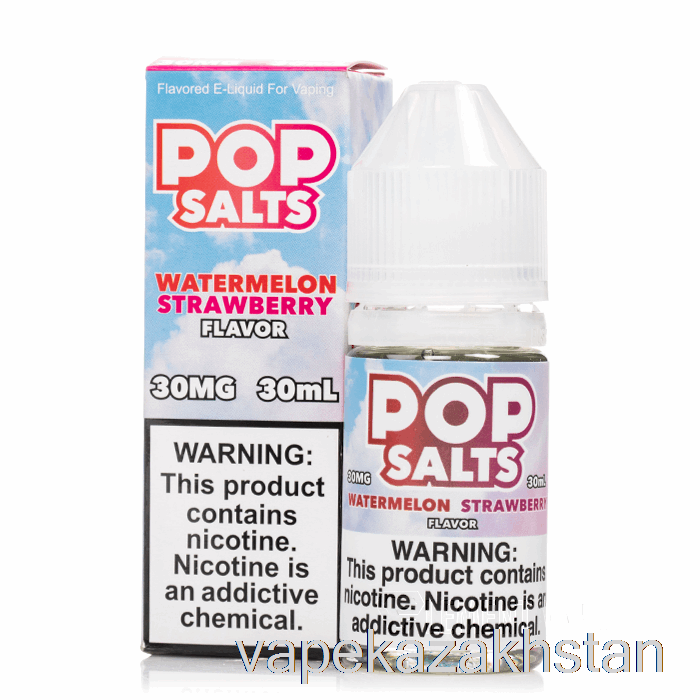 Vape Disposable Watermelon Strawberry - Pop Salts - 30mL 50mg